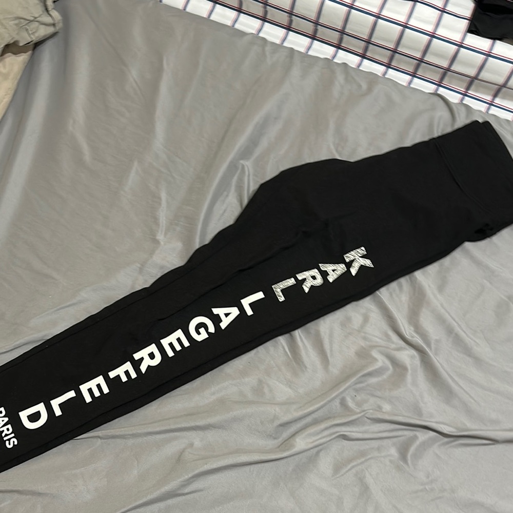 Karl Lagerfeld Black Leggings with White Lettering